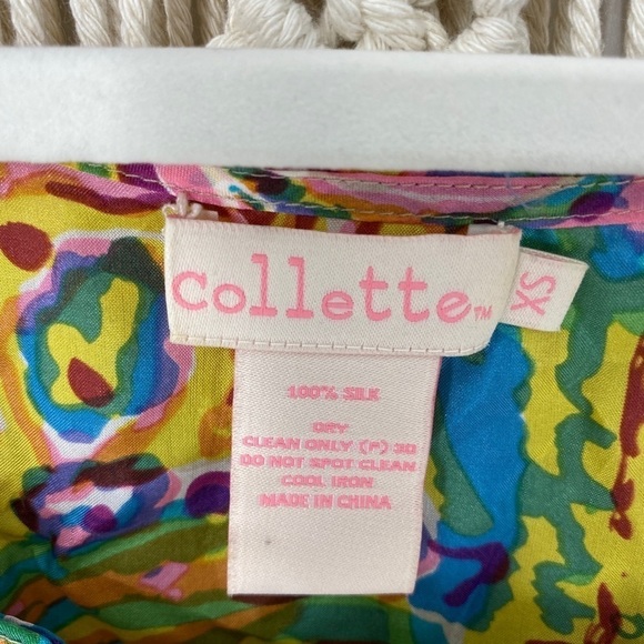 Collette Anthropologie Floral Rainbow Silk Dress - Picture 5 of 5